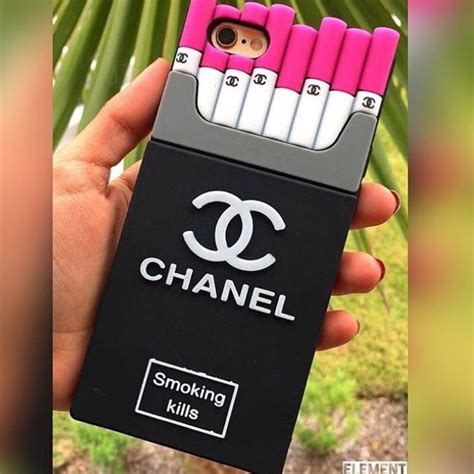 pink chanel cigarette phone case|Chanel iphone cases for sale.